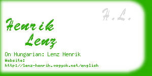 henrik lenz business card
